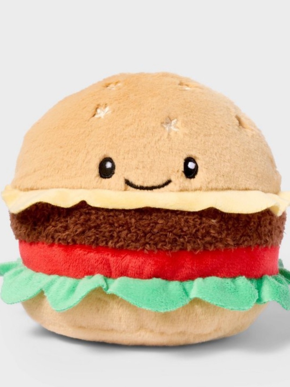 Gigglescape Plush CheeseBurger Toy - Yellow, Red & Green NWT